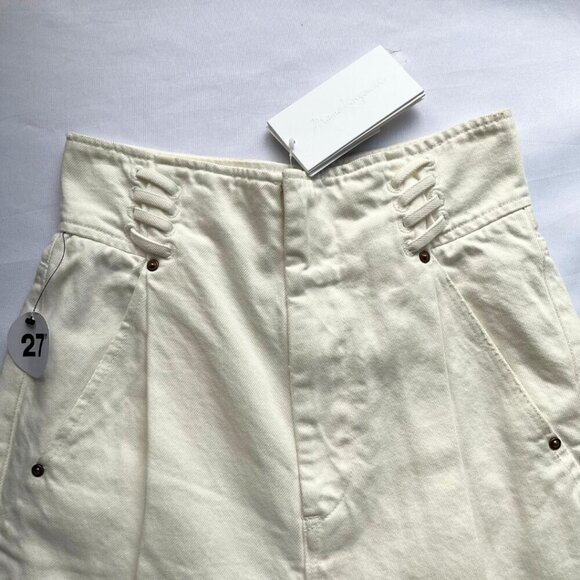 NWT MAME KUROGOUCHI MAM MANE LACY HIGH RISE PLEATED TAPERED MOM JEANS - 27 - Picture 3 of 11